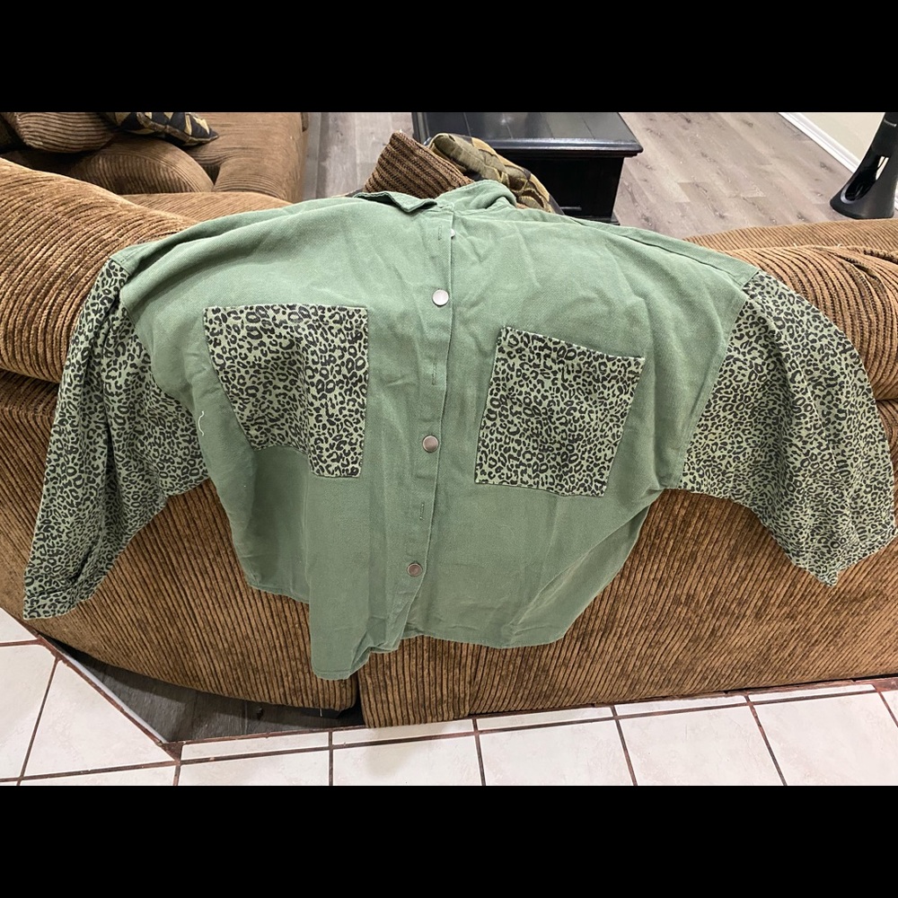 Vici leopard jean jacket